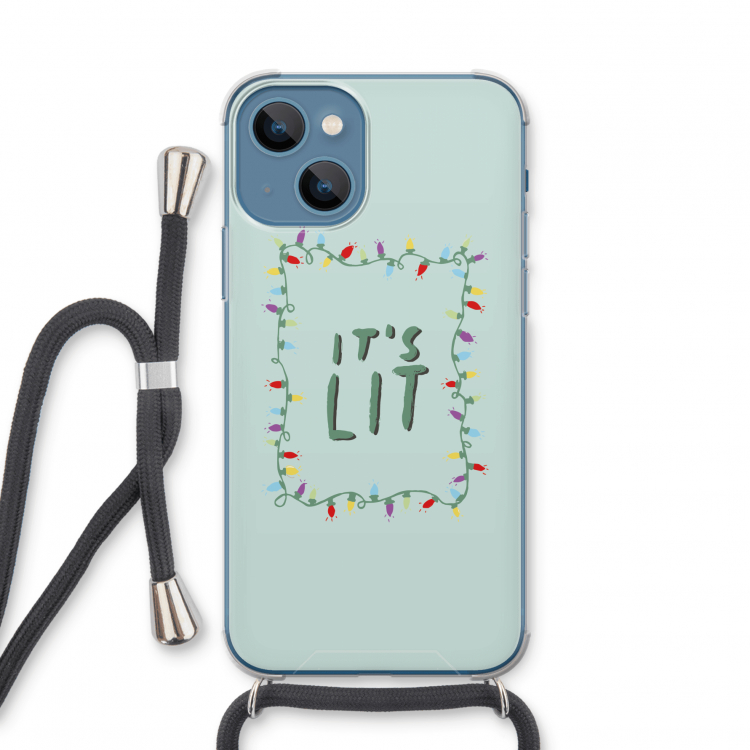It's Lit: iPhone 13 mini Transparant Hoesje met koord