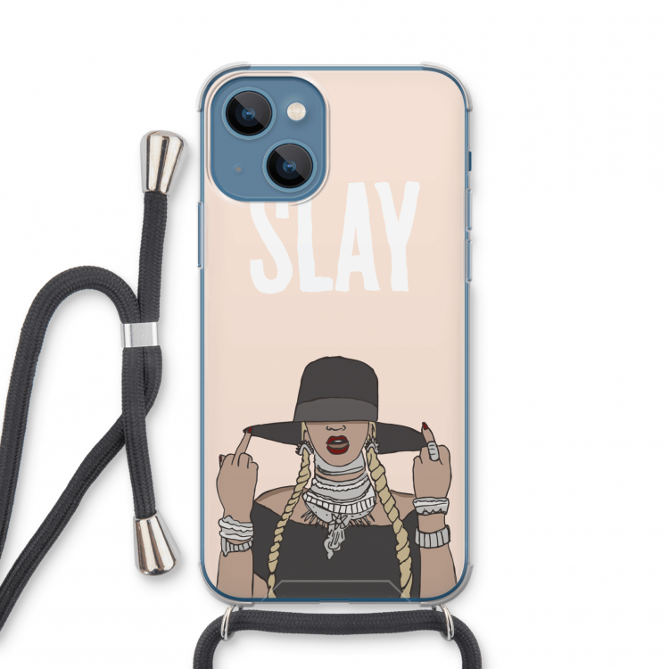 Slay All Day: iPhone 13 mini Transparant Hoesje met koord