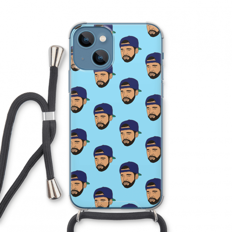 Drake Away: iPhone 13 mini Transparant Hoesje met koord