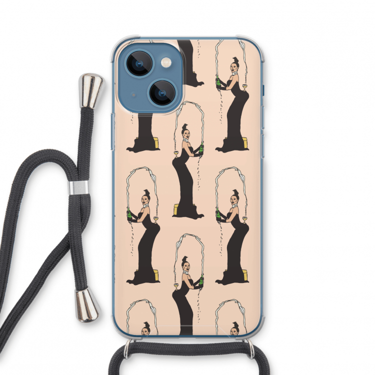 Pop Some Kim: iPhone 13 mini Transparant Hoesje met koord