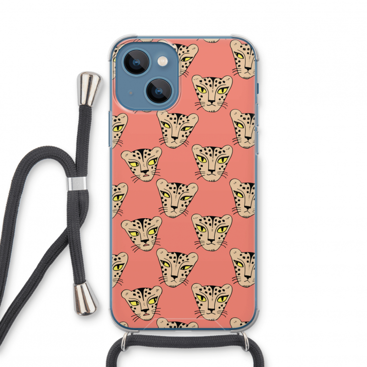 Tijger: iPhone 13 mini Transparant Hoesje met koord