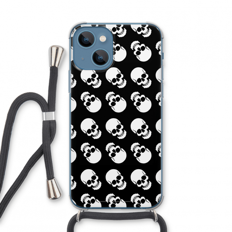Musketon Skulls: iPhone 13 mini Transparant Hoesje met koord