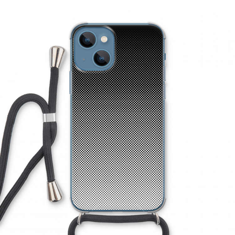 Musketon Halftone: iPhone 13 mini Transparant Hoesje met koord