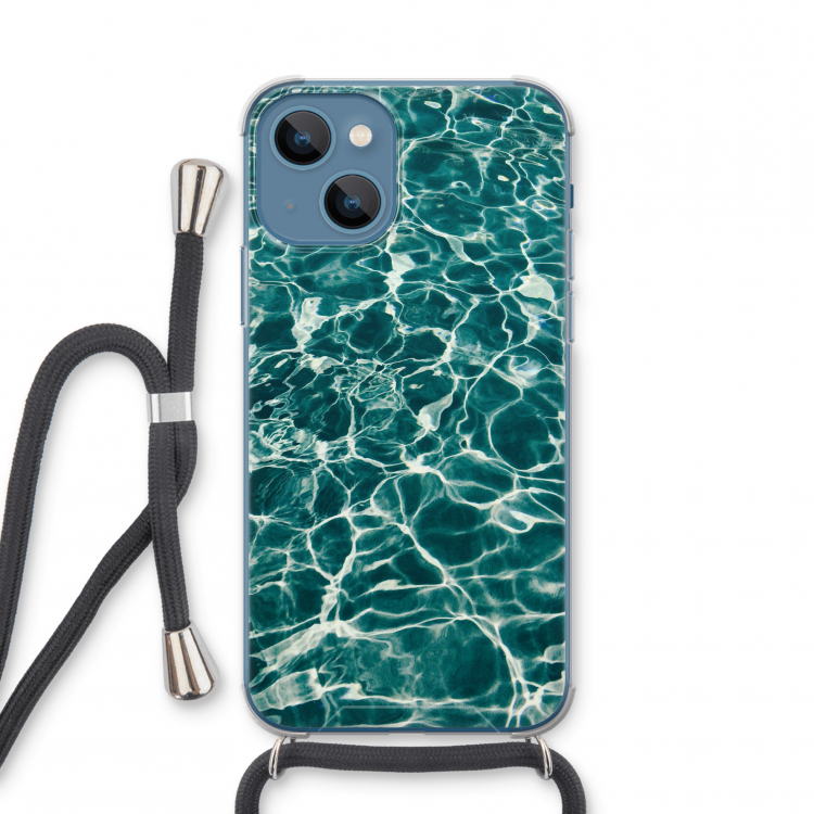 Weerkaatsing water: iPhone 13 mini Transparant Hoesje met koord