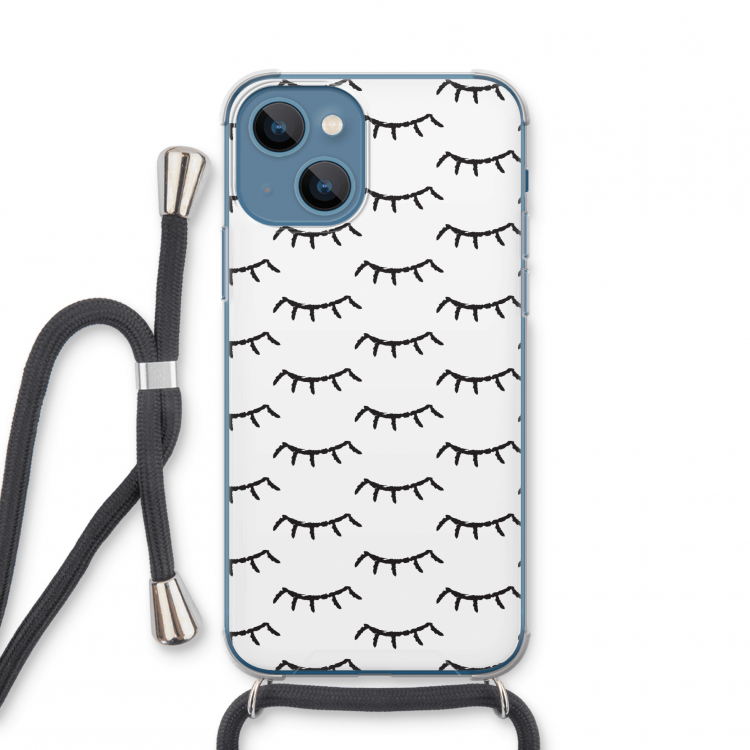 Wimpers: iPhone 13 mini Transparant Hoesje met koord
