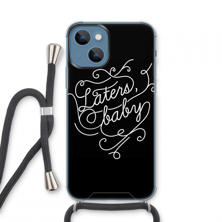 Laters, baby: iPhone 13 mini Transparant Hoesje met koord