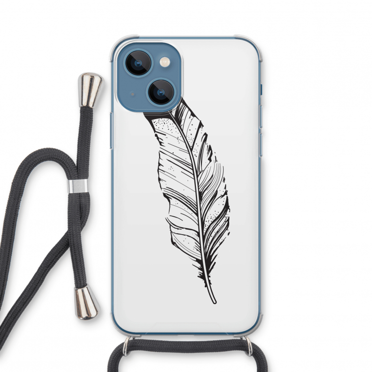 Pluim: iPhone 13 mini Transparant Hoesje met koord
