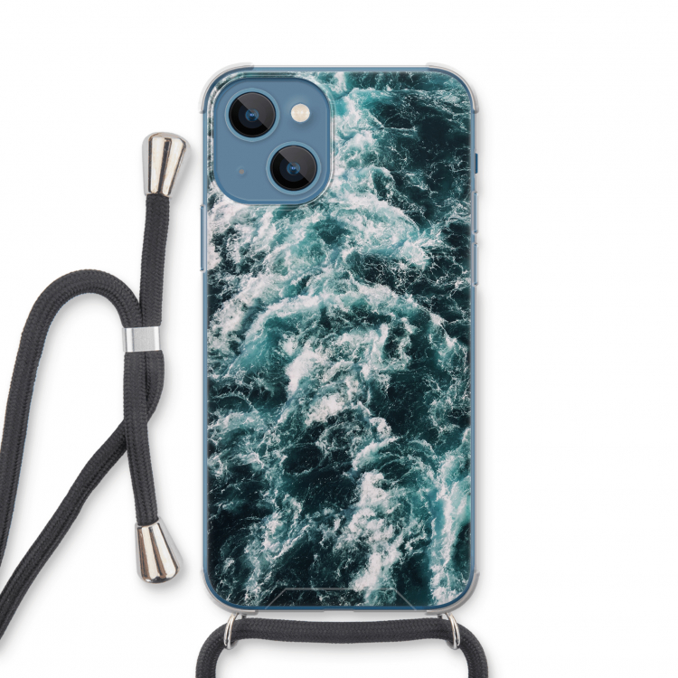 Zee golf: iPhone 13 mini Transparant Hoesje met koord