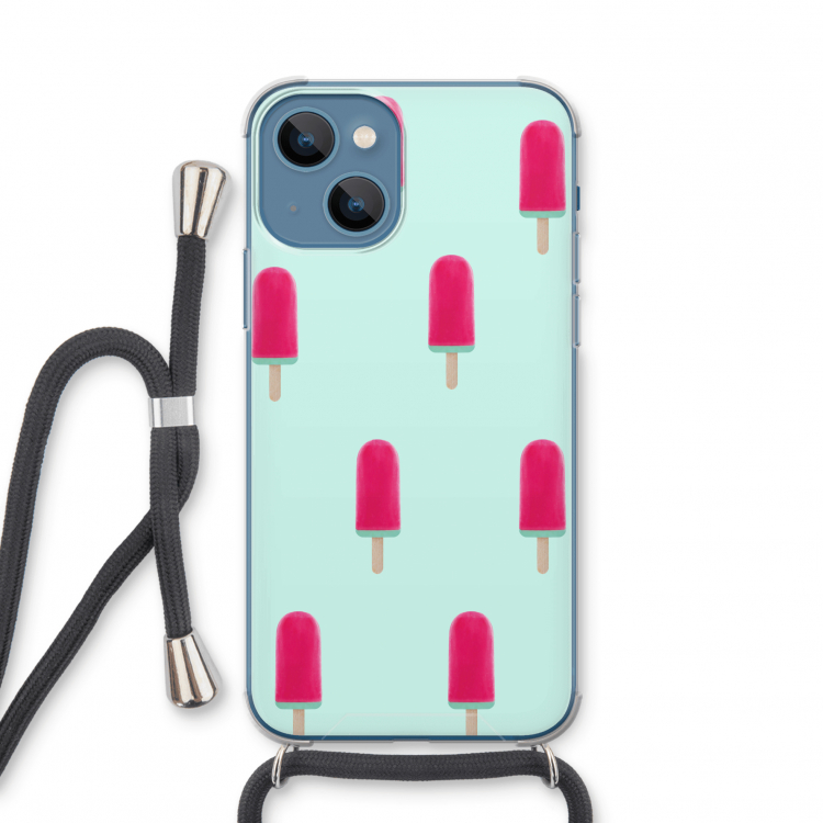 Waterijsje: iPhone 13 mini Transparant Hoesje met koord