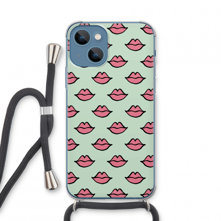 Lipjes: iPhone 13 mini Transparant Hoesje met koord