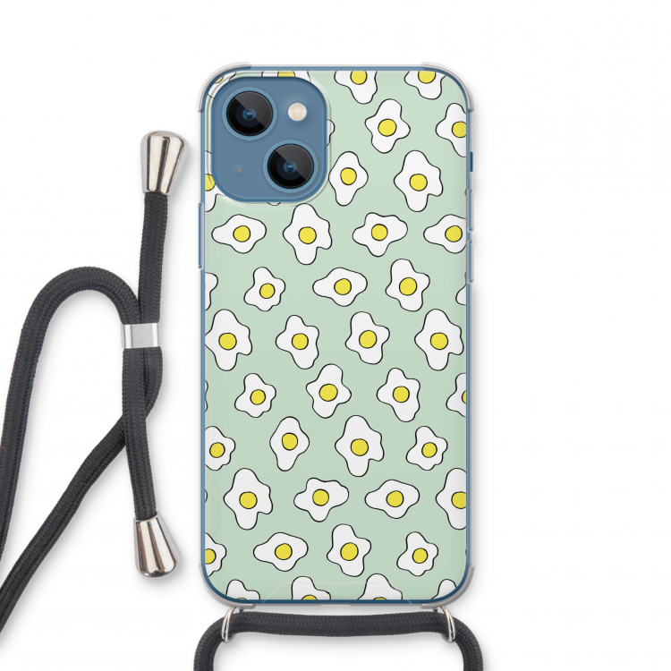Spiegeleitjes: iPhone 13 mini Transparant Hoesje met koord