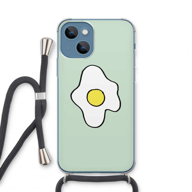 Spiegelei: iPhone 13 mini Transparant Hoesje met koord