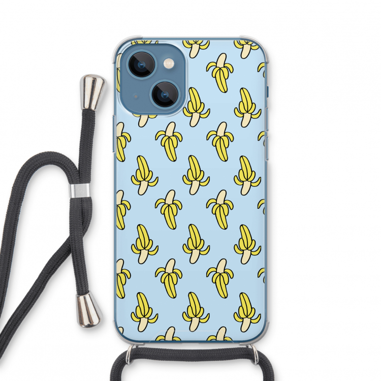 Bananas: iPhone 13 mini Transparant Hoesje met koord