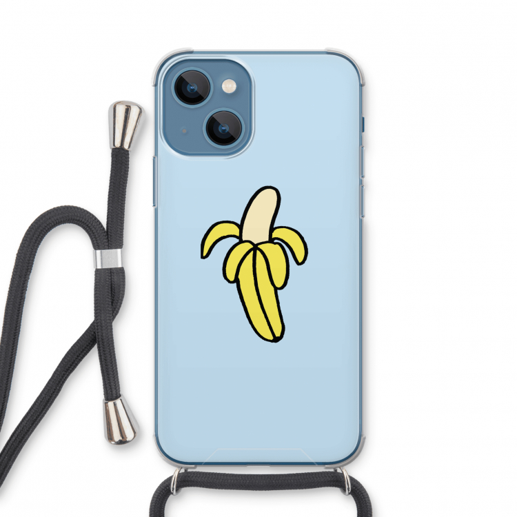Banana: iPhone 13 mini Transparant Hoesje met koord