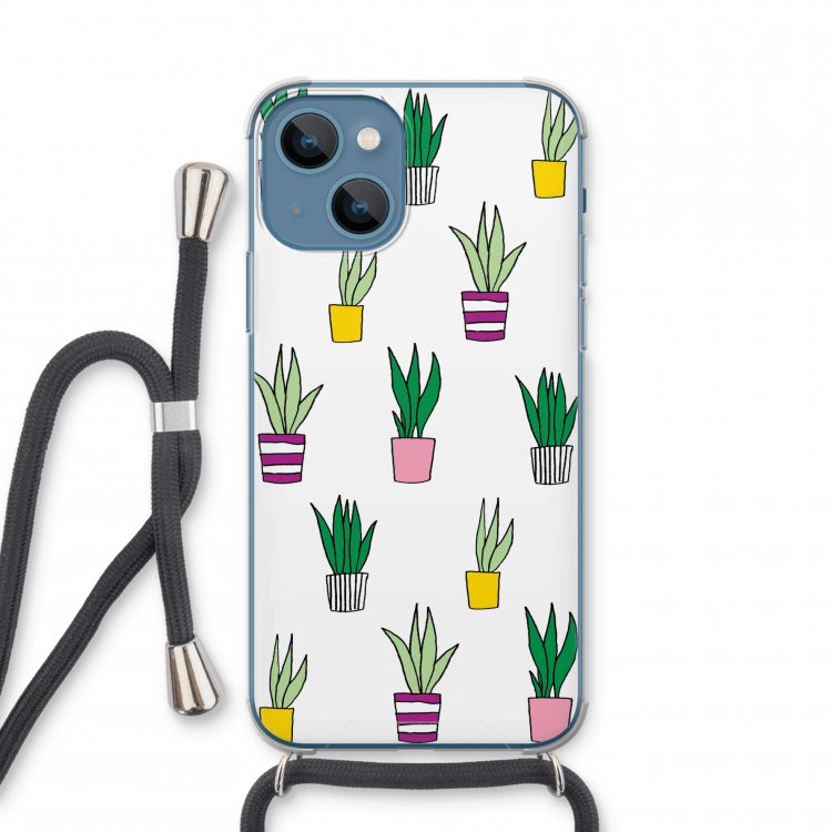 Sanseveria: iPhone 13 mini Transparant Hoesje met koord