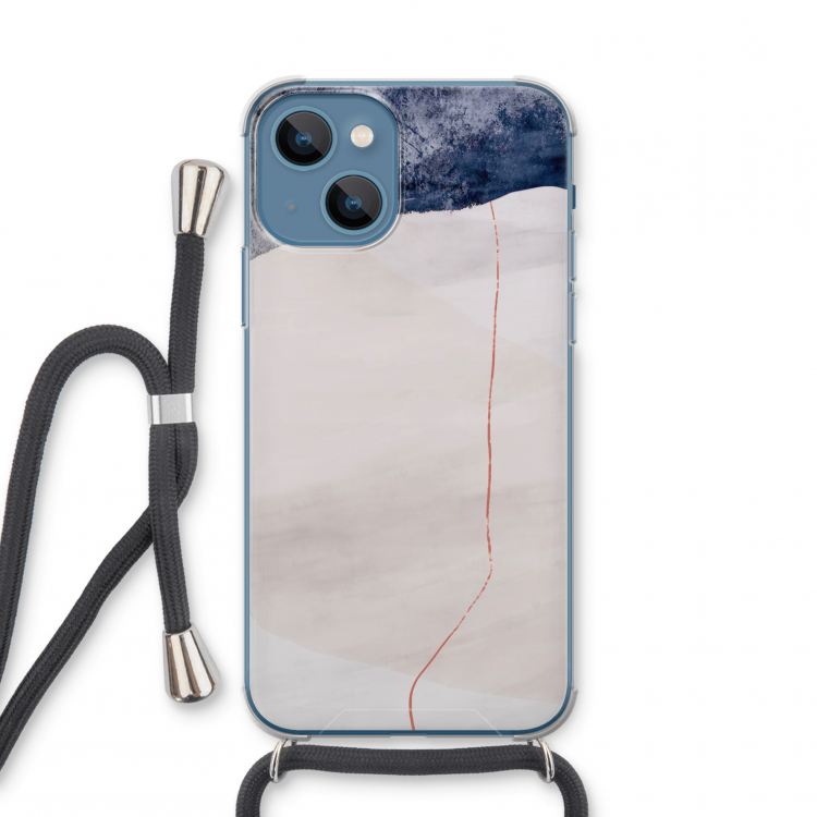 Stone White: iPhone 13 mini Transparant Hoesje met koord