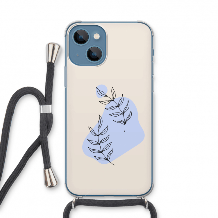 Leaf me if you can: iPhone 13 mini Transparant Hoesje met koord