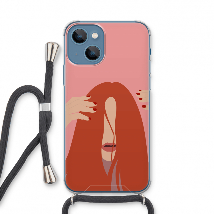 Woke up like this: iPhone 13 mini Transparant Hoesje met koord