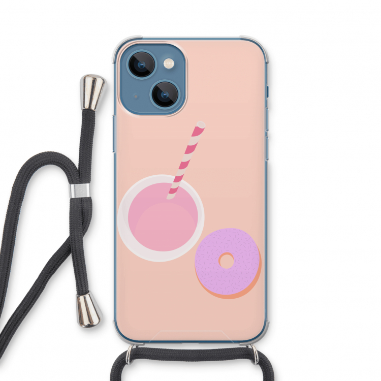 Donut: iPhone 13 mini Transparant Hoesje met koord