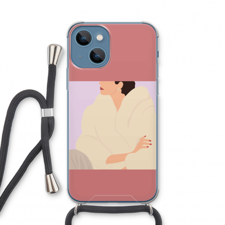 Cosy: iPhone 13 mini Transparant Hoesje met koord