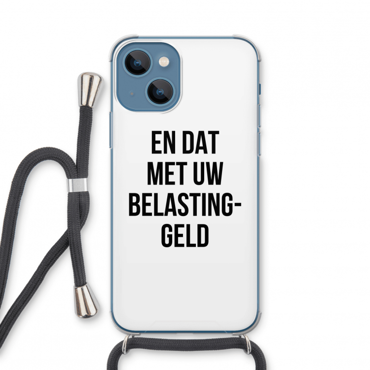 Belastinggeld: iPhone 13 mini Transparant Hoesje met koord