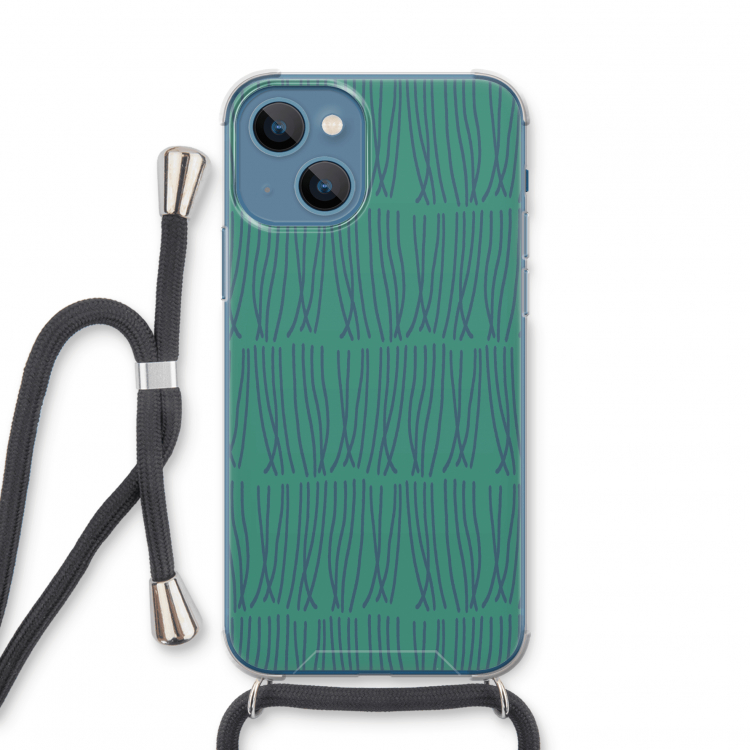 Swirls: iPhone 13 mini Transparant Hoesje met koord