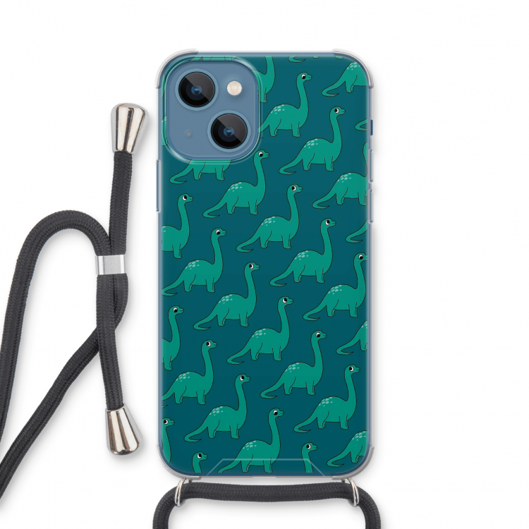 Diplodocus: iPhone 13 mini Transparant Hoesje met koord