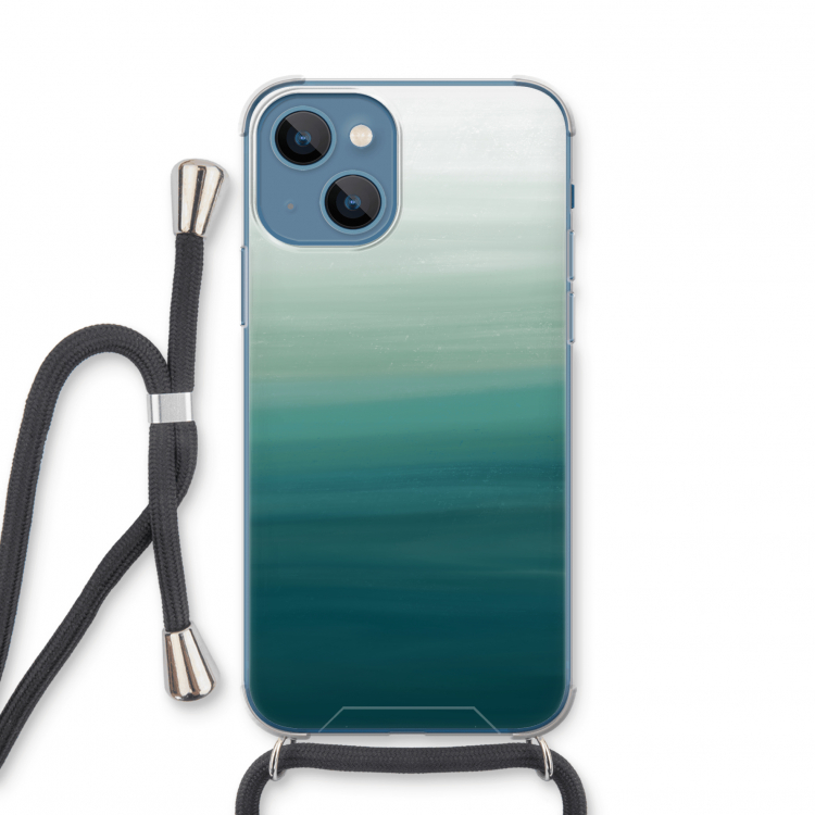 Ocean: iPhone 13 mini Transparant Hoesje met koord