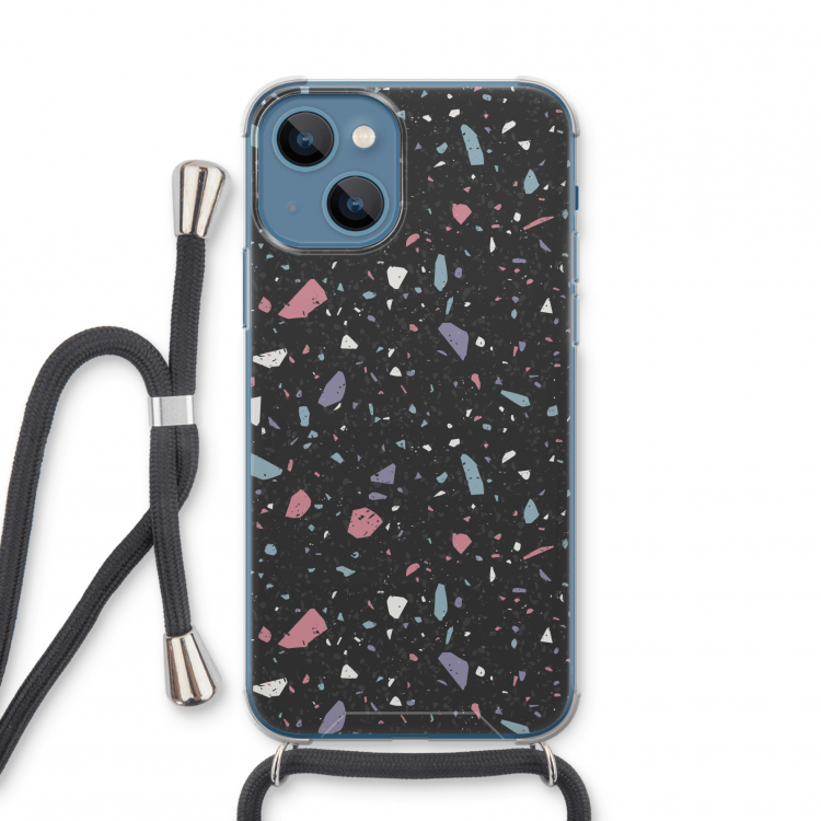 Terrazzo N°16: iPhone 13 mini Transparant Hoesje met koord