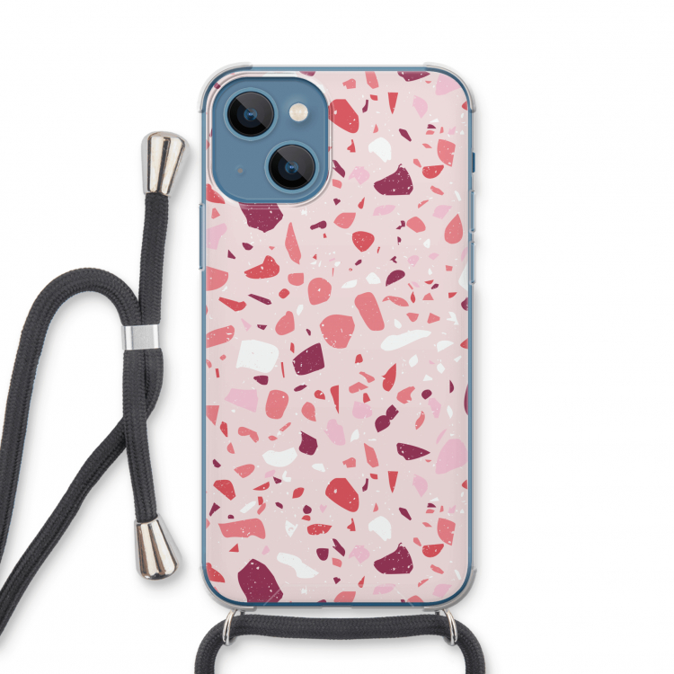 Terrazzo N°15: iPhone 13 mini Transparant Hoesje met koord