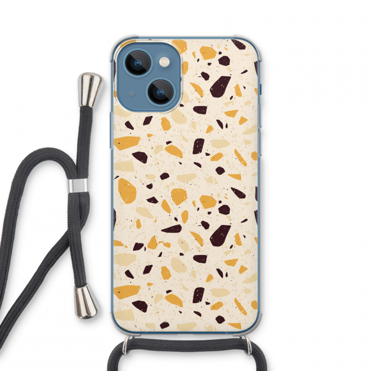 Terrazzo N°13: iPhone 13 mini Transparant Hoesje met koord