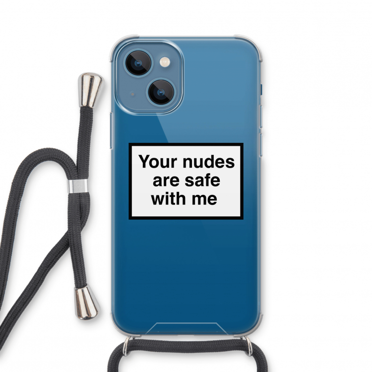 Safe with me: iPhone 13 mini Transparant Hoesje met koord