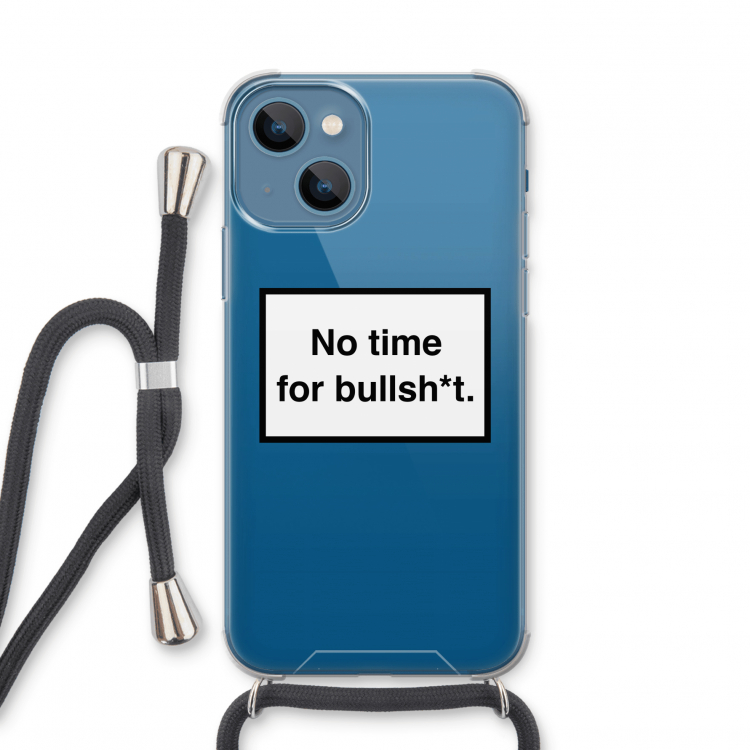 No time: iPhone 13 mini Transparant Hoesje met koord