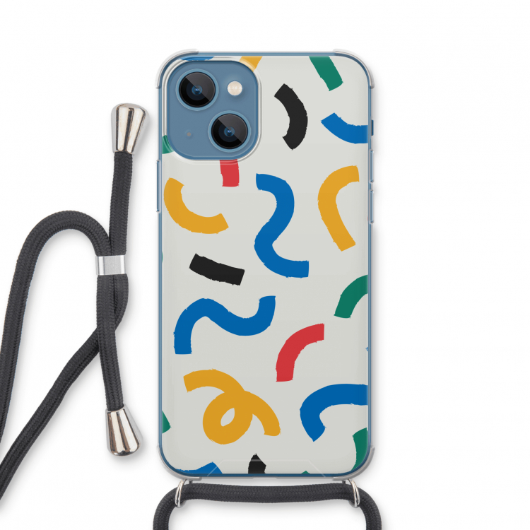 Illustratieve pop 2: iPhone 13 mini Transparant Hoesje met koord
