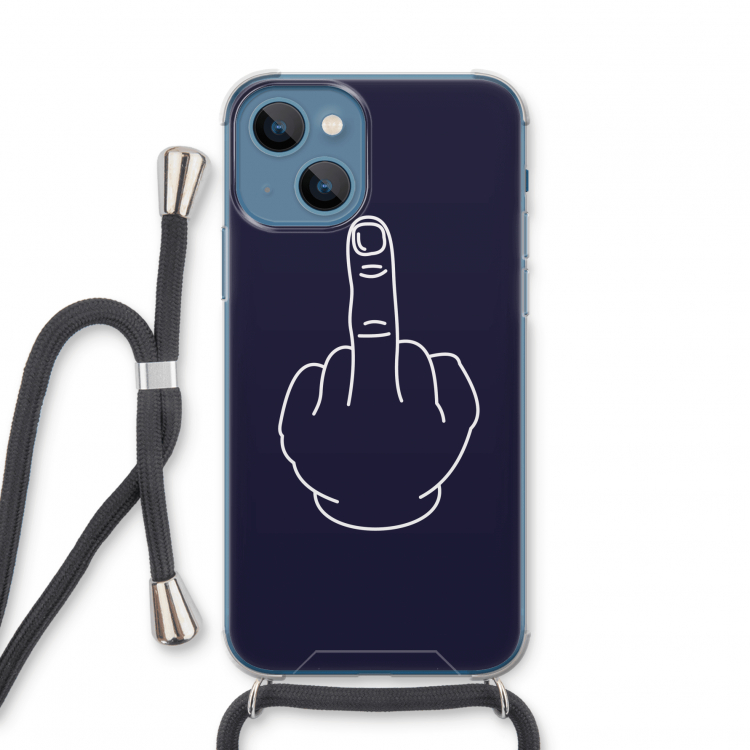 F**k U: iPhone 13 mini Transparant Hoesje met koord