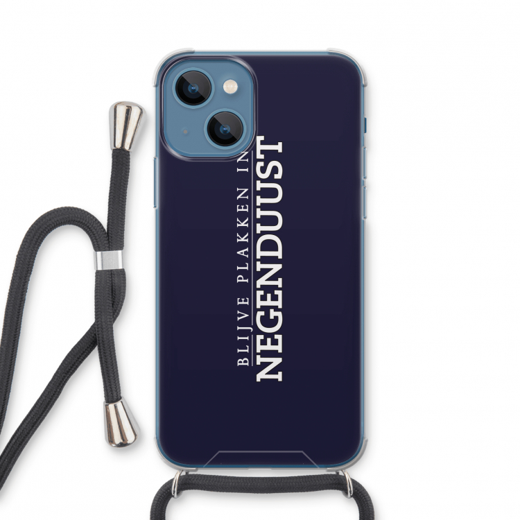 Blijve plakken in Negenduust: iPhone 13 mini Transparant Hoesje met koord