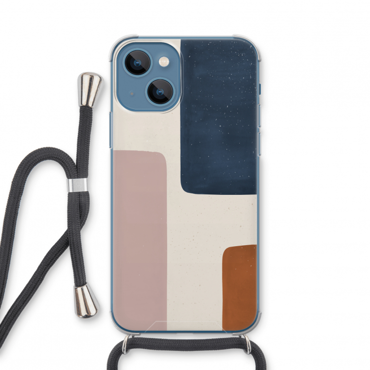 Geo #5: iPhone 13 mini Transparant Hoesje met koord