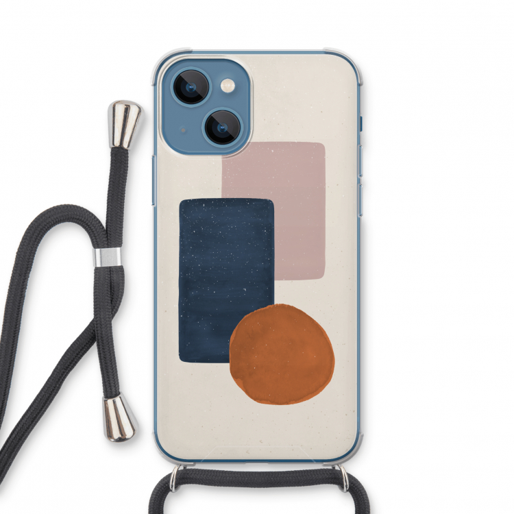 Geo #3: iPhone 13 mini Transparant Hoesje met koord