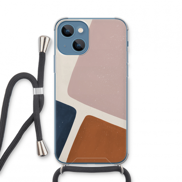 Geo #2: iPhone 13 mini Transparant Hoesje met koord