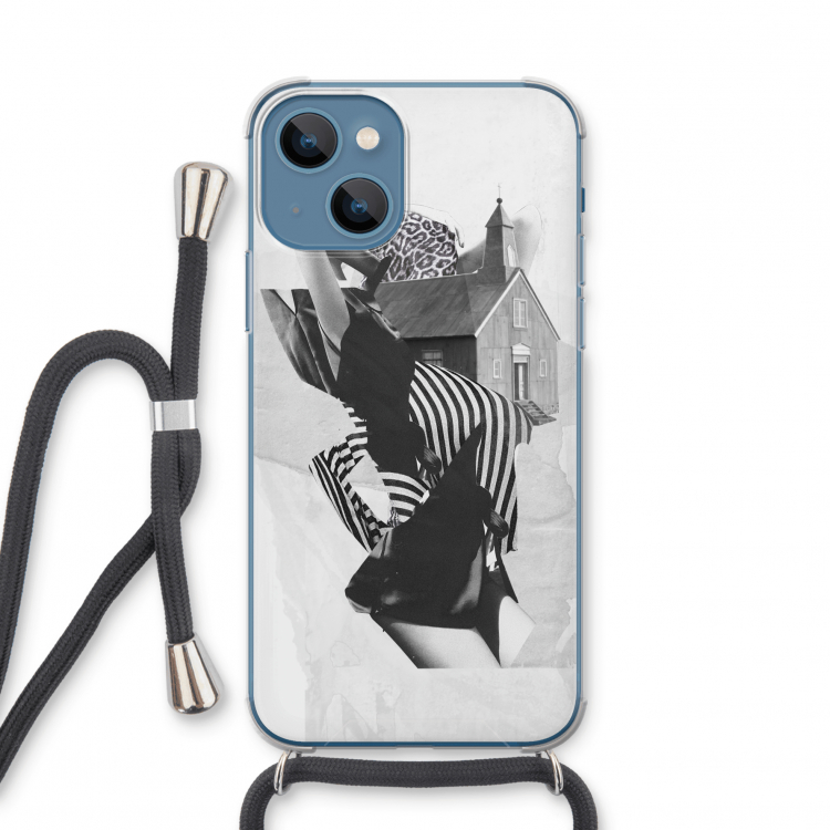 House: iPhone 13 mini Transparant Hoesje met koord