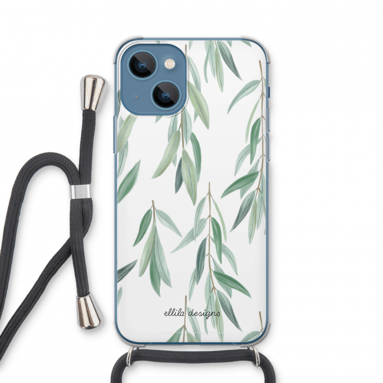 Branch up your life: iPhone 13 mini Transparant Hoesje met koord