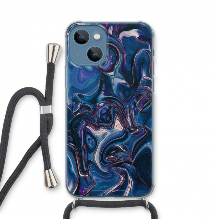 Mirrored Mirage: iPhone 13 mini Transparant Hoesje met koord