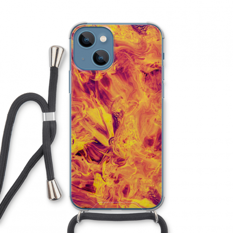 Eternal Fire: iPhone 13 mini Transparant Hoesje met koord