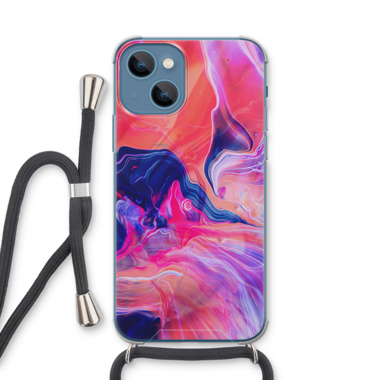 Earth And Ocean: iPhone 13 mini Transparant Hoesje met koord