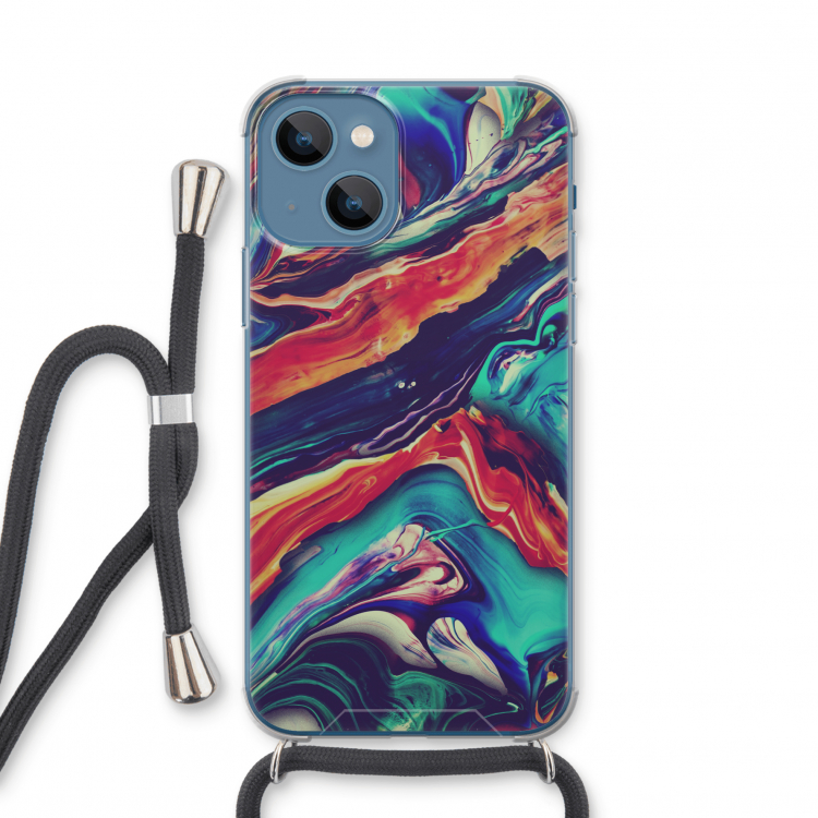 Chameleon Sun: iPhone 13 mini Transparant Hoesje met koord
