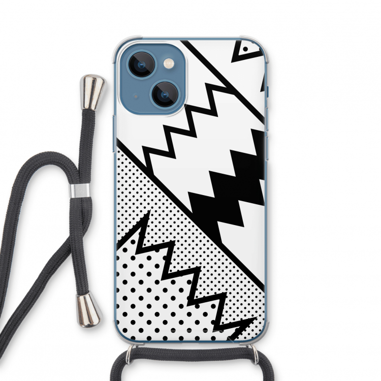 Pop Art #5: iPhone 13 mini Transparant Hoesje met koord