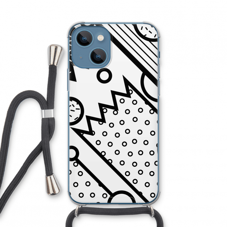 Pop Art #4: iPhone 13 mini Transparant Hoesje met koord