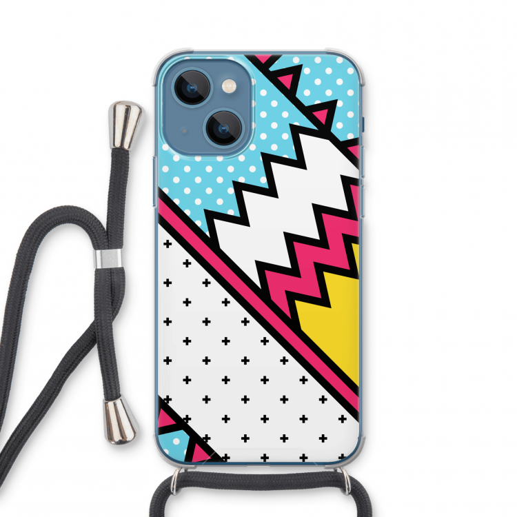 Pop Art #2: iPhone 13 mini Transparant Hoesje met koord
