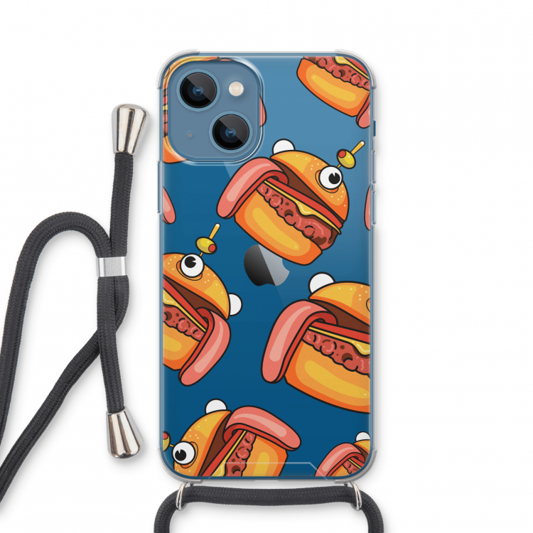 Hamburger: iPhone 13 mini Transparant Hoesje met koord