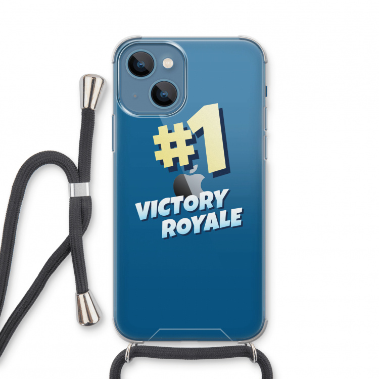 Victory Royale: iPhone 13 mini Transparant Hoesje met koord